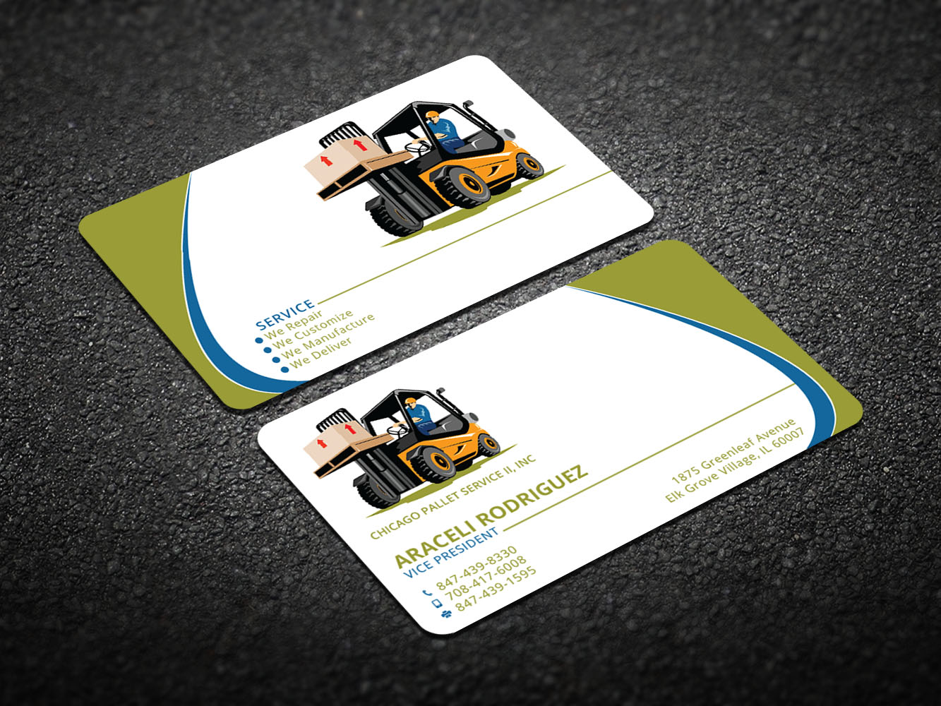 Diseño de Tarjeta de Presentación por Verified artistry para Chicago Pallet Service II Inc. | Diseño #10557765