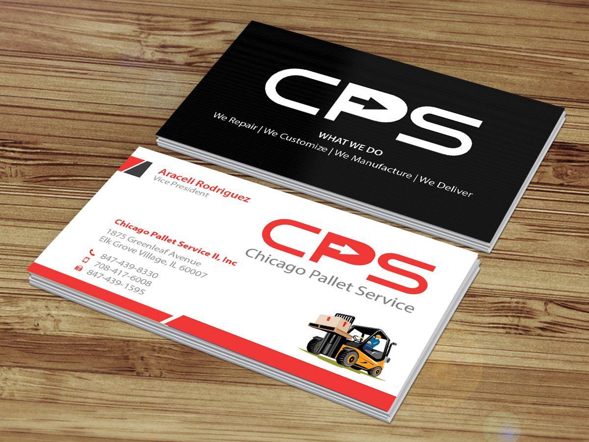 Business Card Design by Creations Box 2015 for Chicago Pallet Service II Inc. | Design #10560649