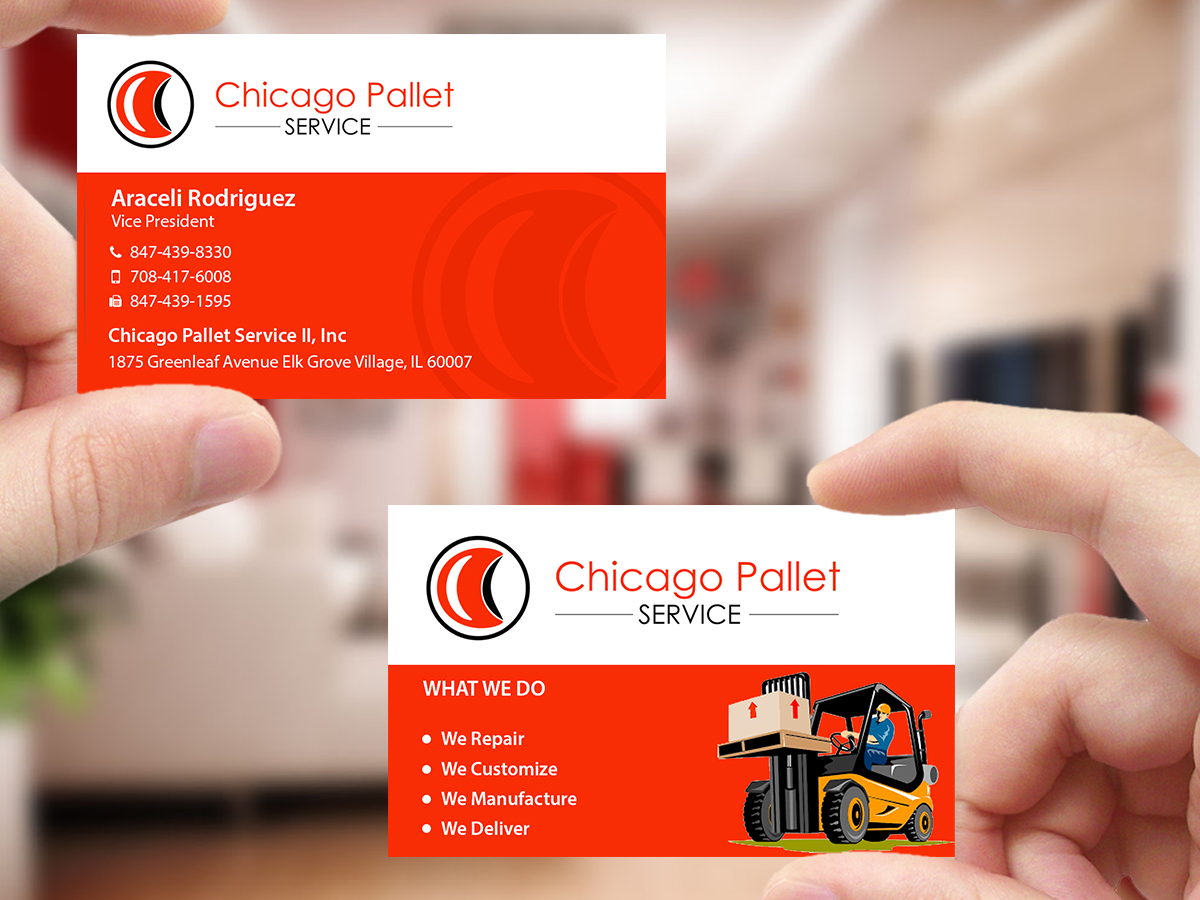 Visitenkarten-Design von Creations Box 2015 für Chicago Pallet Service II Inc. | Design #10560668