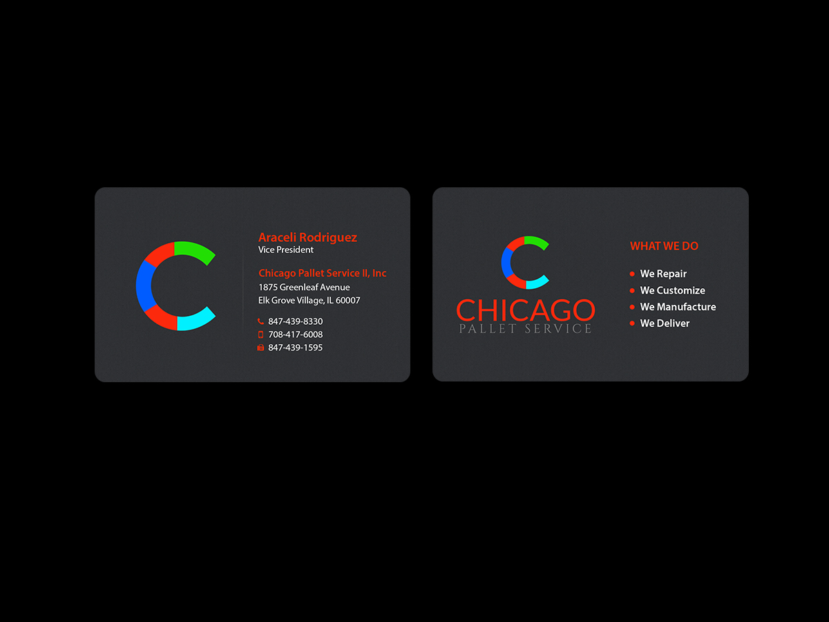 Visitenkarten-Design von Creations Box 2015 für Chicago Pallet Service II Inc. | Design #10560670