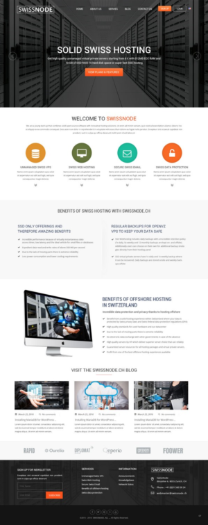 Web Design by pb for Swissnode Hosting von Bergen | Design: #10540677