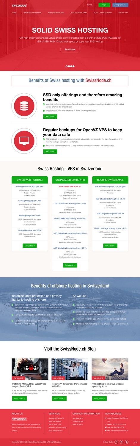 Web Design by pb for Swissnode Hosting von Bergen | Design #10540679
