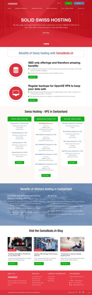Web Design by pb for Swissnode Hosting von Bergen | Design: #10540679