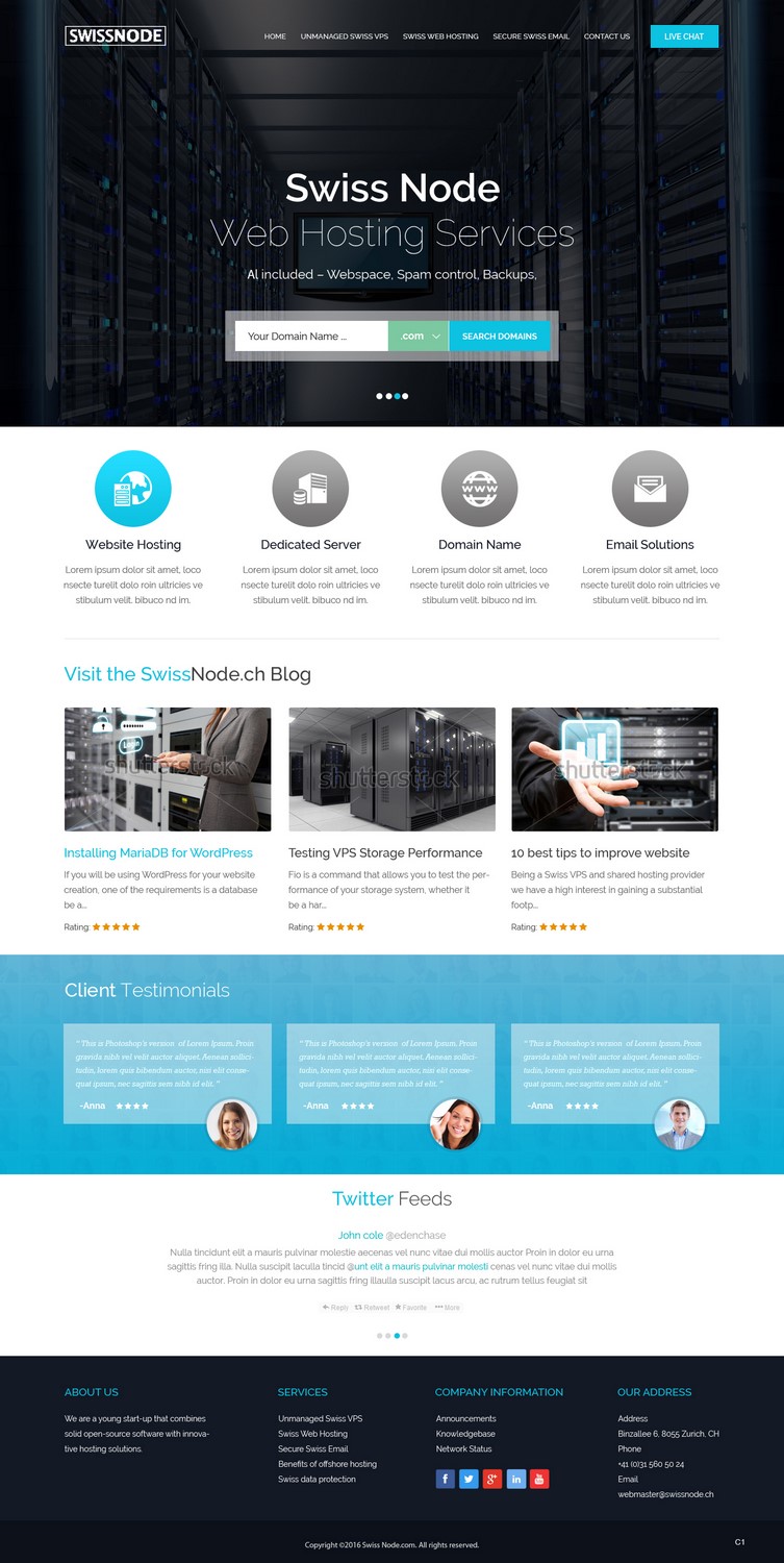 Web-Design von pb für Swissnode Hosting von Bergen | Design #10544041