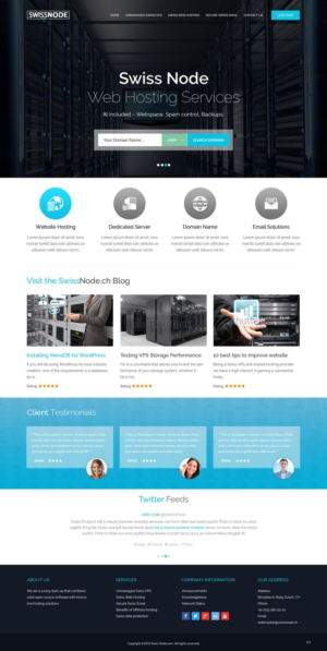 Web Design by pb for Swissnode Hosting von Bergen | Design: #10544041