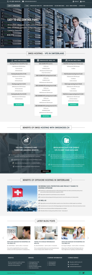 Web Design by Sbss for Swissnode Hosting von Bergen | Design: #10558360