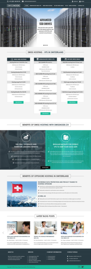 Web Design by Sbss for Swissnode Hosting von Bergen | Design: #10558362