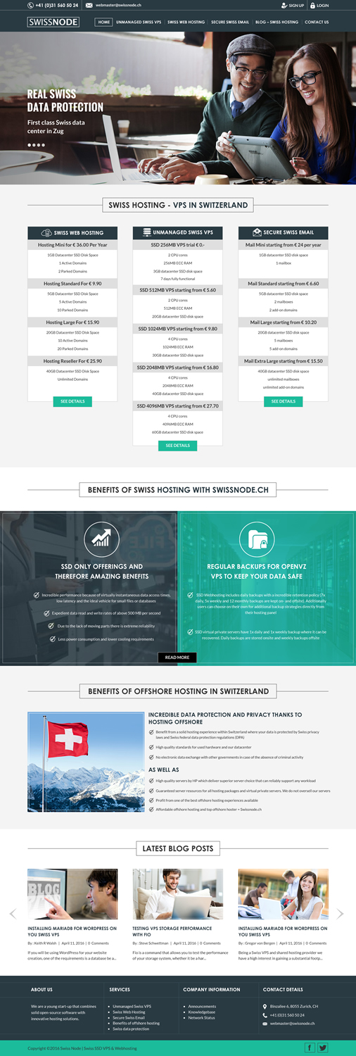 Web Design by Sbss for Swissnode Hosting von Bergen | Design #10558363