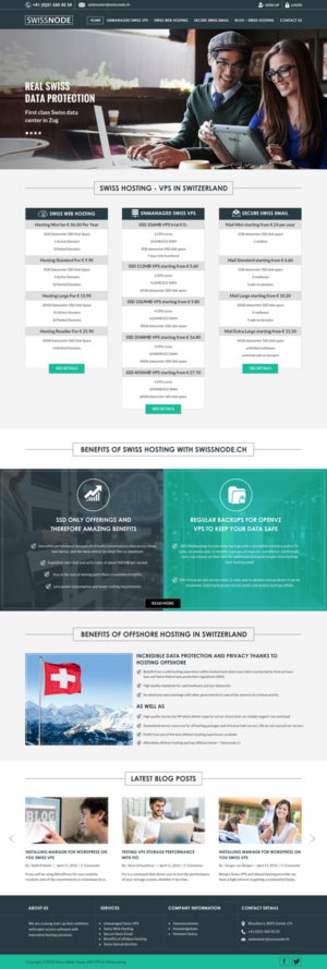 Web Design by Sbss for Swissnode Hosting von Bergen | Design: #10558363