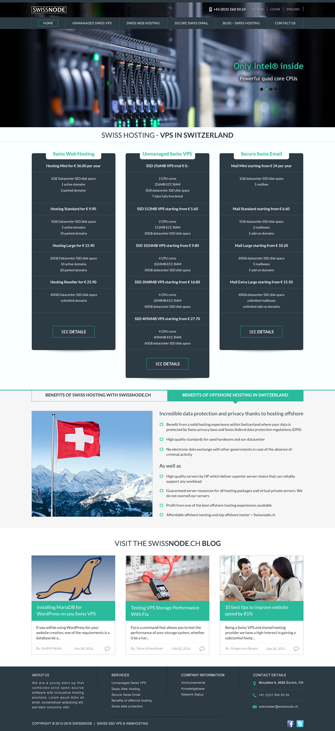 Web-Design von Sbss für Swissnode Hosting von Bergen | Design #10558434