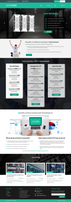 Web Design by Sbss for Swissnode Hosting von Bergen | Design: #10558435