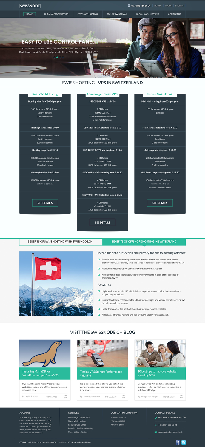 Web Design by Sbss for Swissnode Hosting von Bergen | Design #10558436
