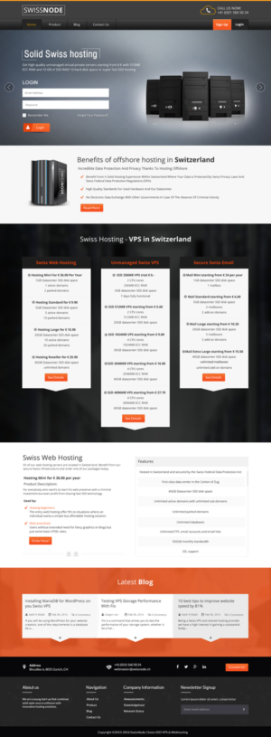 Web Design by Sbss for Swissnode Hosting von Bergen | Design: #10558812