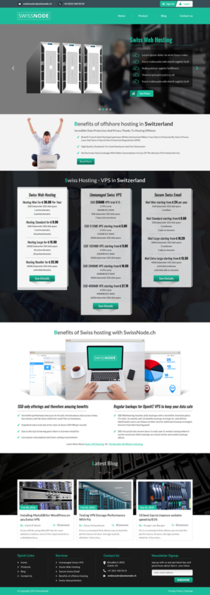 Web Design by Sbss for Swissnode Hosting von Bergen | Design: #10558813