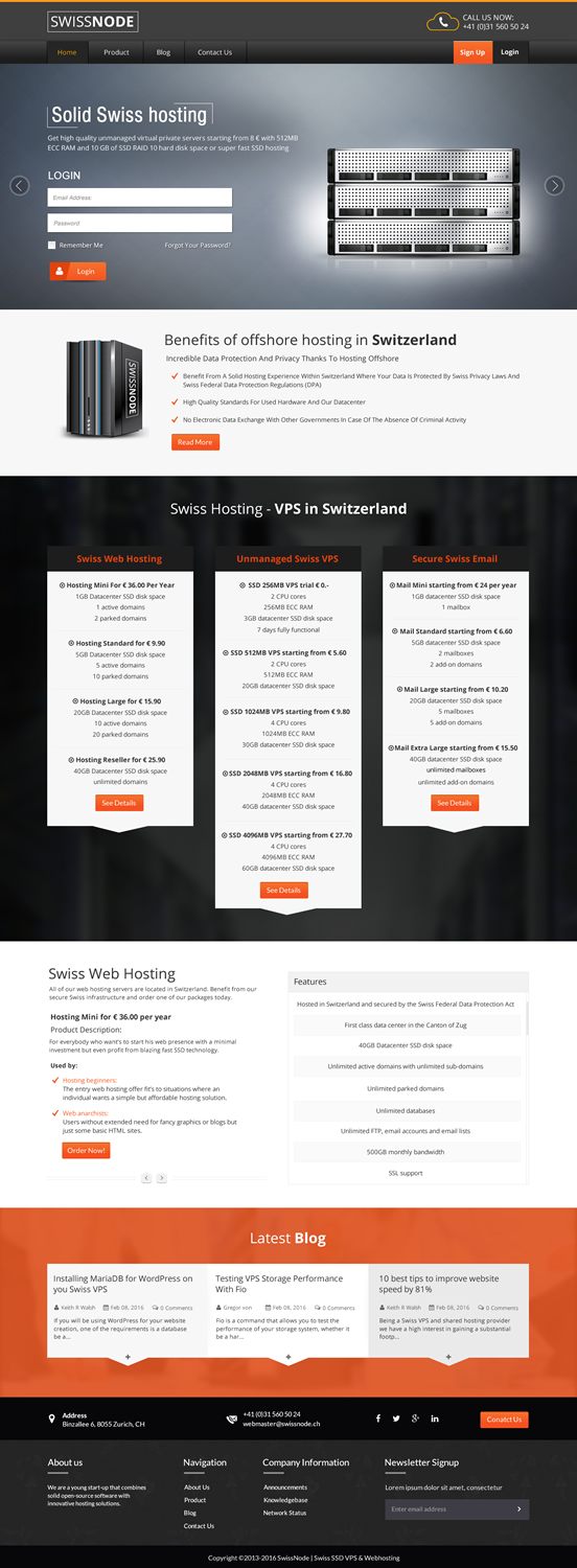 Web-Design von Sbss für Swissnode Hosting von Bergen | Design #10558814