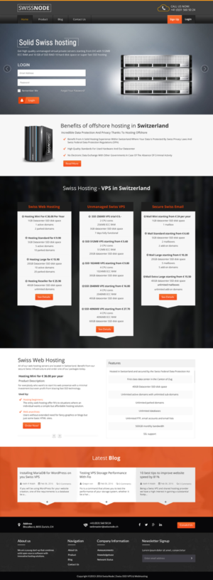 Web-Design von Sbss für Swissnode Hosting von Bergen | Design: #10558814