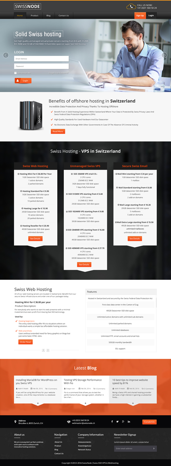 Web Design by Sbss for Swissnode Hosting von Bergen | Design #10569223