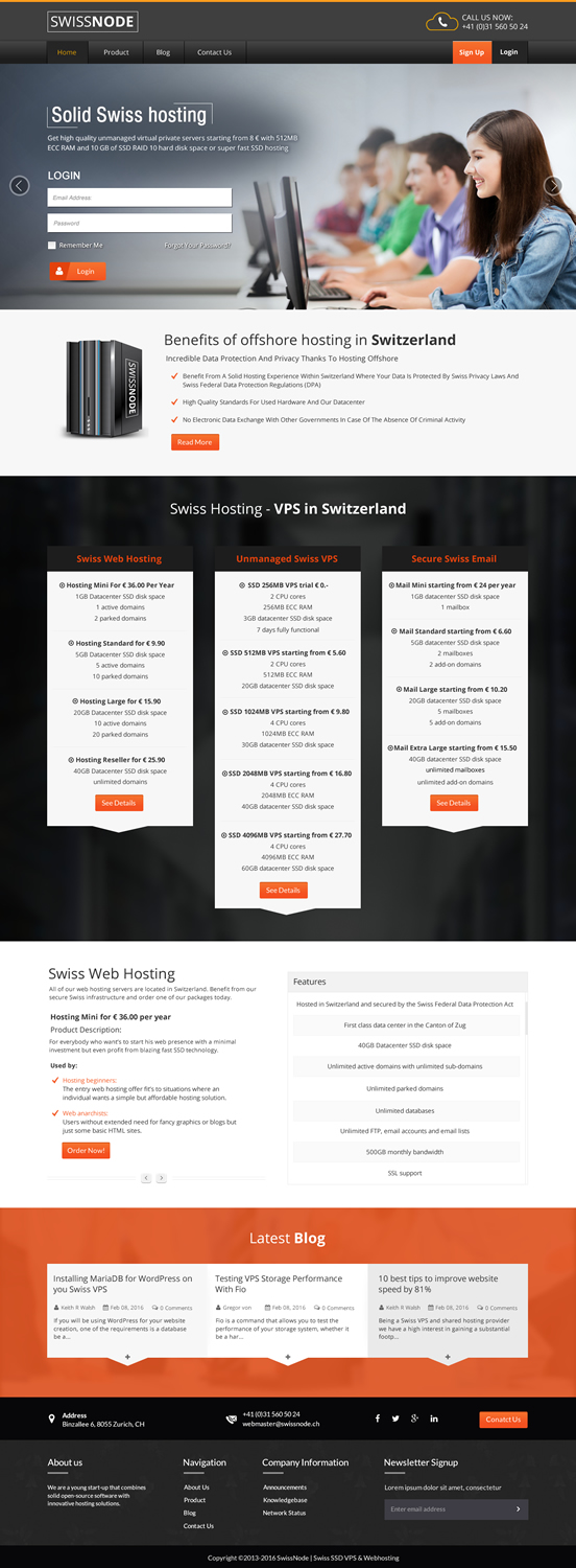 Web Design by Sbss for Swissnode Hosting von Bergen | Design #10569224