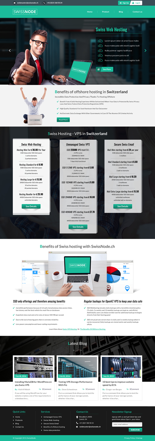Web Design by Sbss for Swissnode Hosting von Bergen | Design #10569225