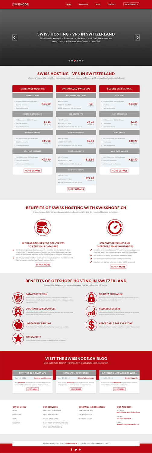 Web Design by esar for Swissnode Hosting von Bergen | Design: #10610574