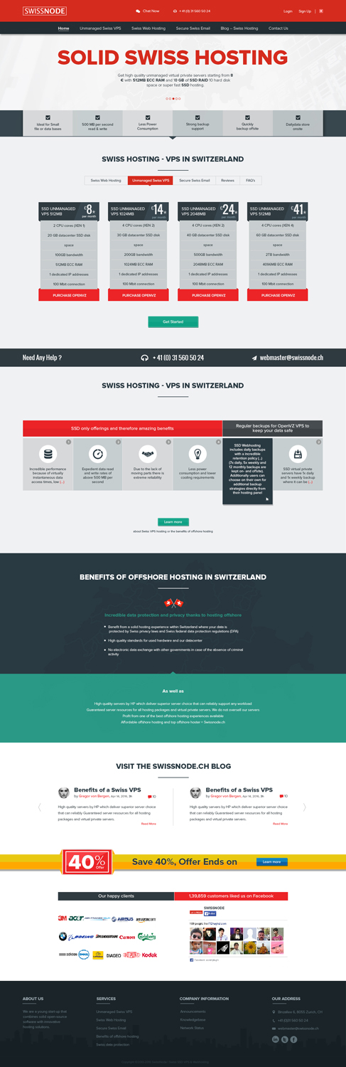 Web Design by Web n Graphic Group for Swissnode Hosting von Bergen | Design #10602909