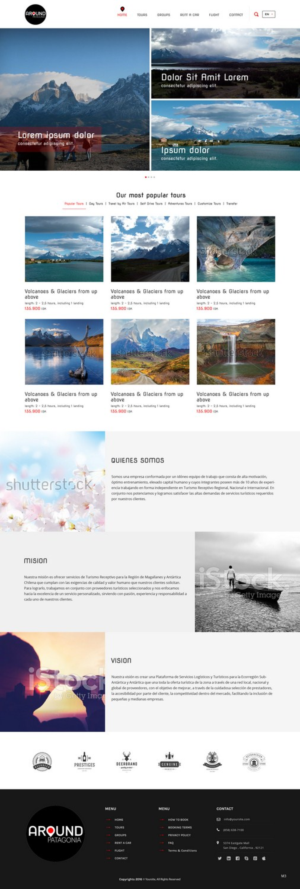 Web Design par pb pour Around Patagonia | Design : #10570662