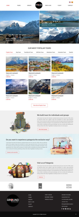 Web Design par pb pour Around Patagonia | Design : #10570664