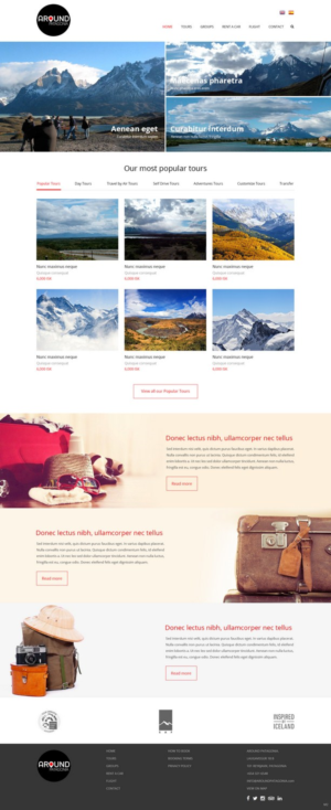 Web Design par pb pour Around Patagonia | Design : #10570665