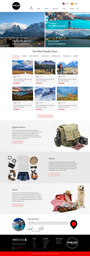 Web Design par pb pour Around Patagonia | Design : #10570666