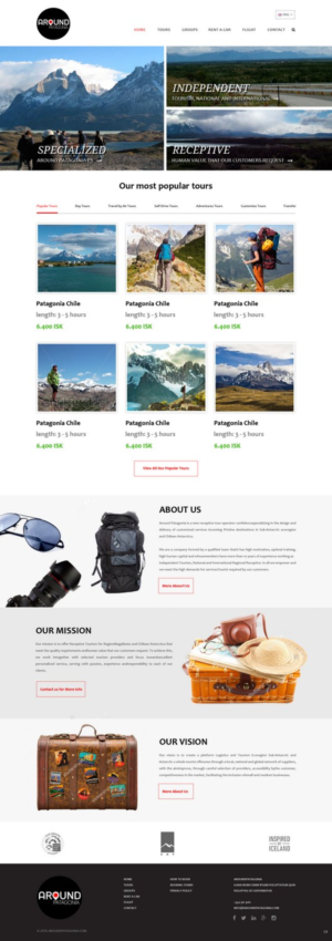 Web Design par pb pour Around Patagonia | Design : #10570669