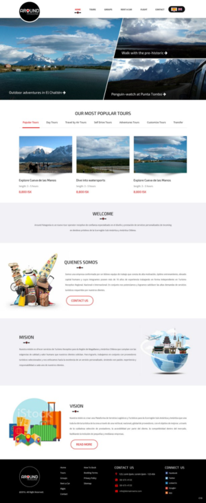 Web Design par pb pour Around Patagonia | Design : #10570670