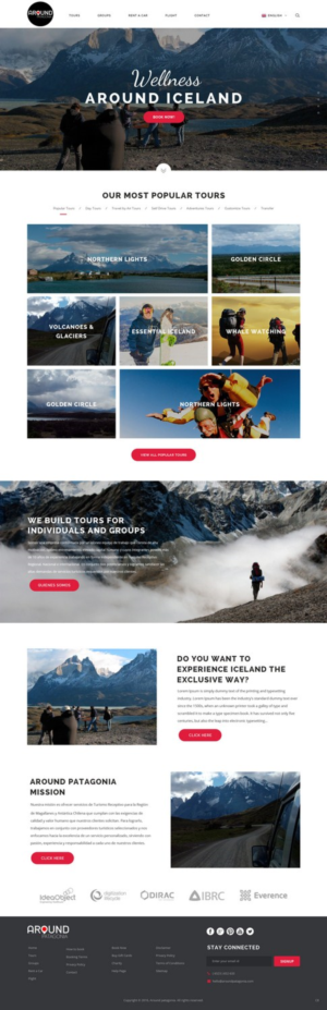 Web Design par pb pour Around Patagonia | Design : #10570671
