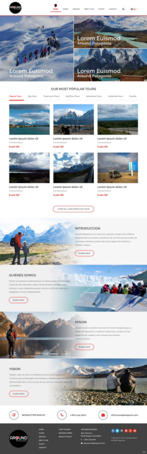 Web Design par pb pour Around Patagonia | Design : #10572734