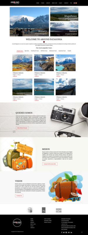 Web Design par pb pour Around Patagonia | Design : #10572735