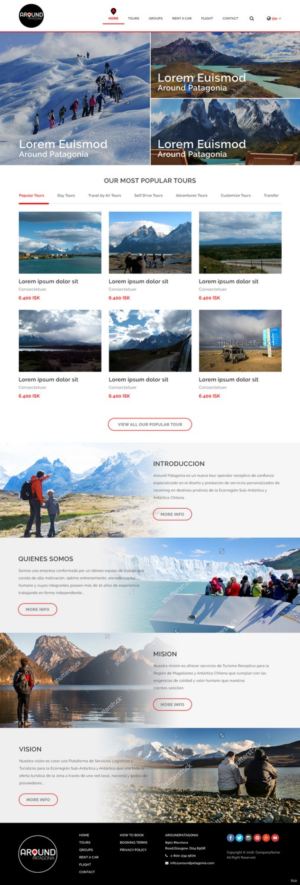Web Design par pb pour Around Patagonia | Design : #10581596