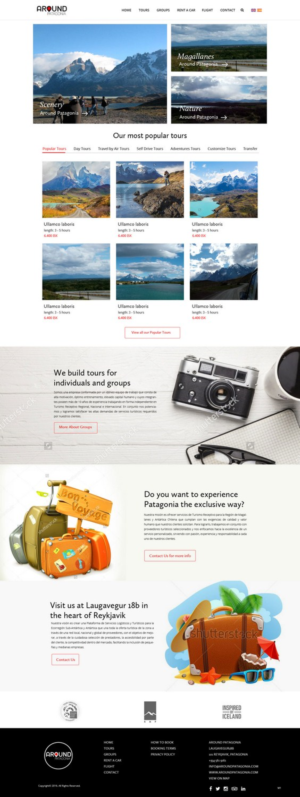 Web Design par pb pour Around Patagonia | Design : #10581603