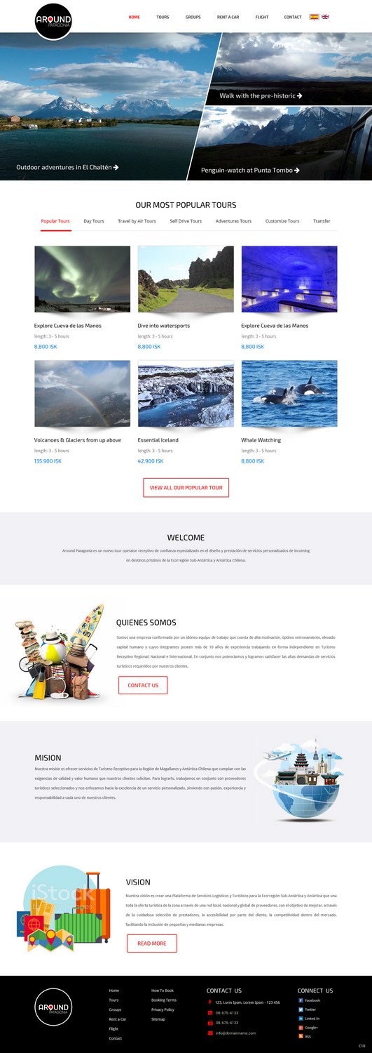 Web Design par pb pour Around Patagonia | Design #10581604