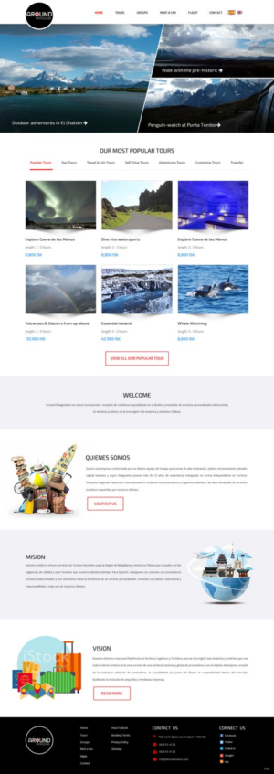 Web Design par pb pour Around Patagonia | Design : #10581604