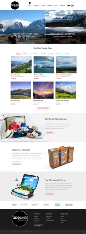 Web Design par pb pour Around Patagonia | Design : #10581606