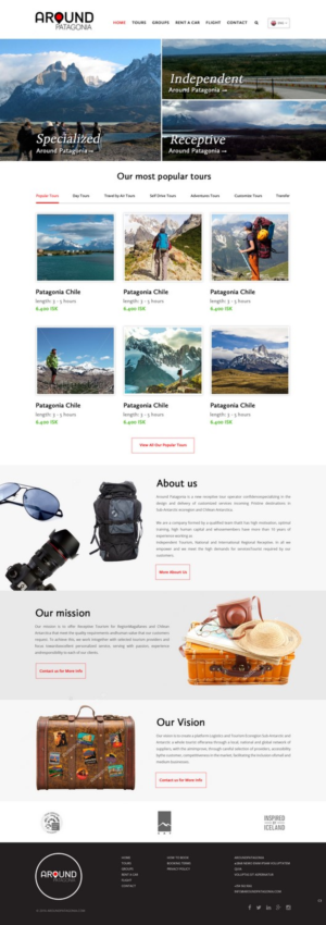 Web Design by pb for Around Patagonia | Design #10605338