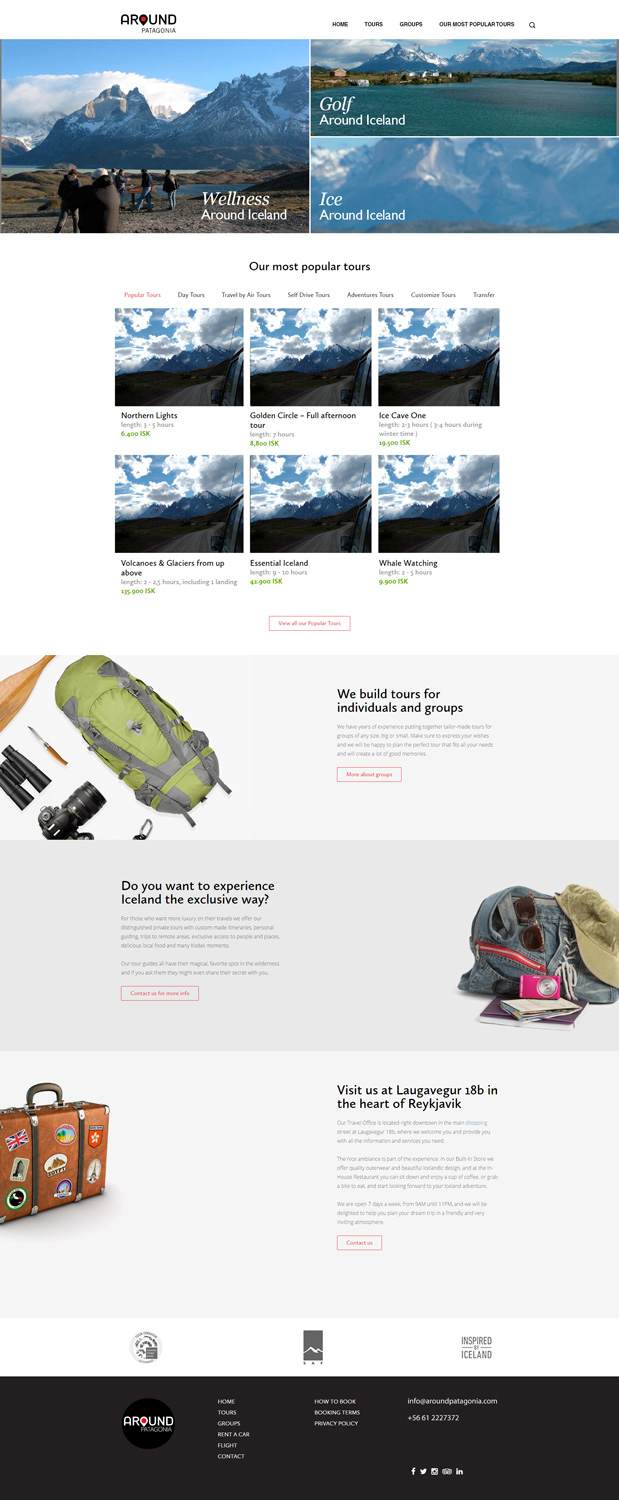 Web Design par Lanka Ama pour Around Patagonia | Design #10565209