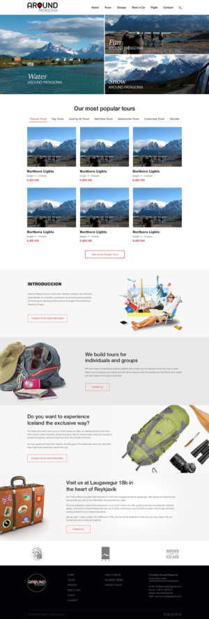 Web-Design von SG-Futuretech für Around Patagonia | Design #10577684
