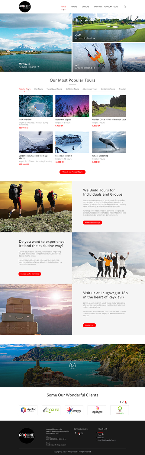 Web Design by Ved Web Services for Around Patagonia | Design #10572750