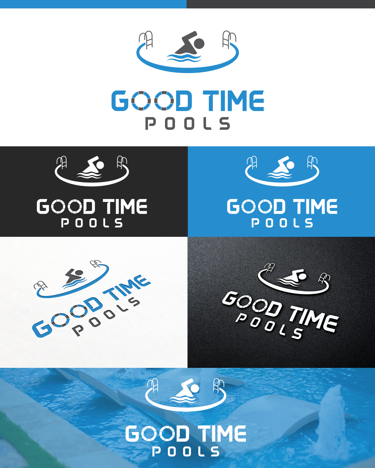 Logo Design by DG for Good Time Pools | Design #10604636
