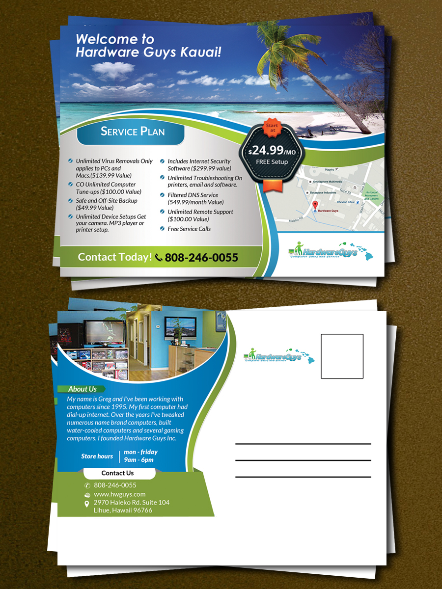 Diseño de Postal por creative.bugs para Hardware Guys Inc | Diseño #10558815