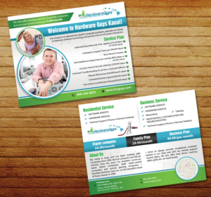 Postcard Front / Back For Computer Store with IT services | Diseño de Postal por aspiremedia