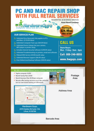Postcard Front / Back For Computer Store with IT services | Diseño de Postal por meet007
