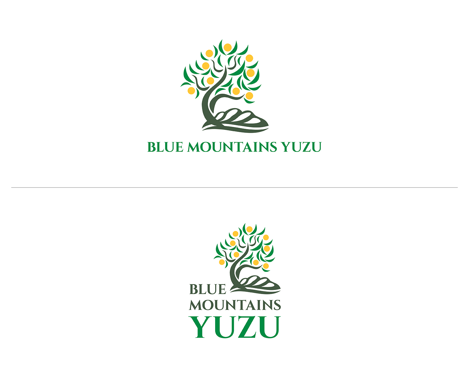 Logo Design by RoundYellow for Blue Mountains Yuzu | Design #10572840