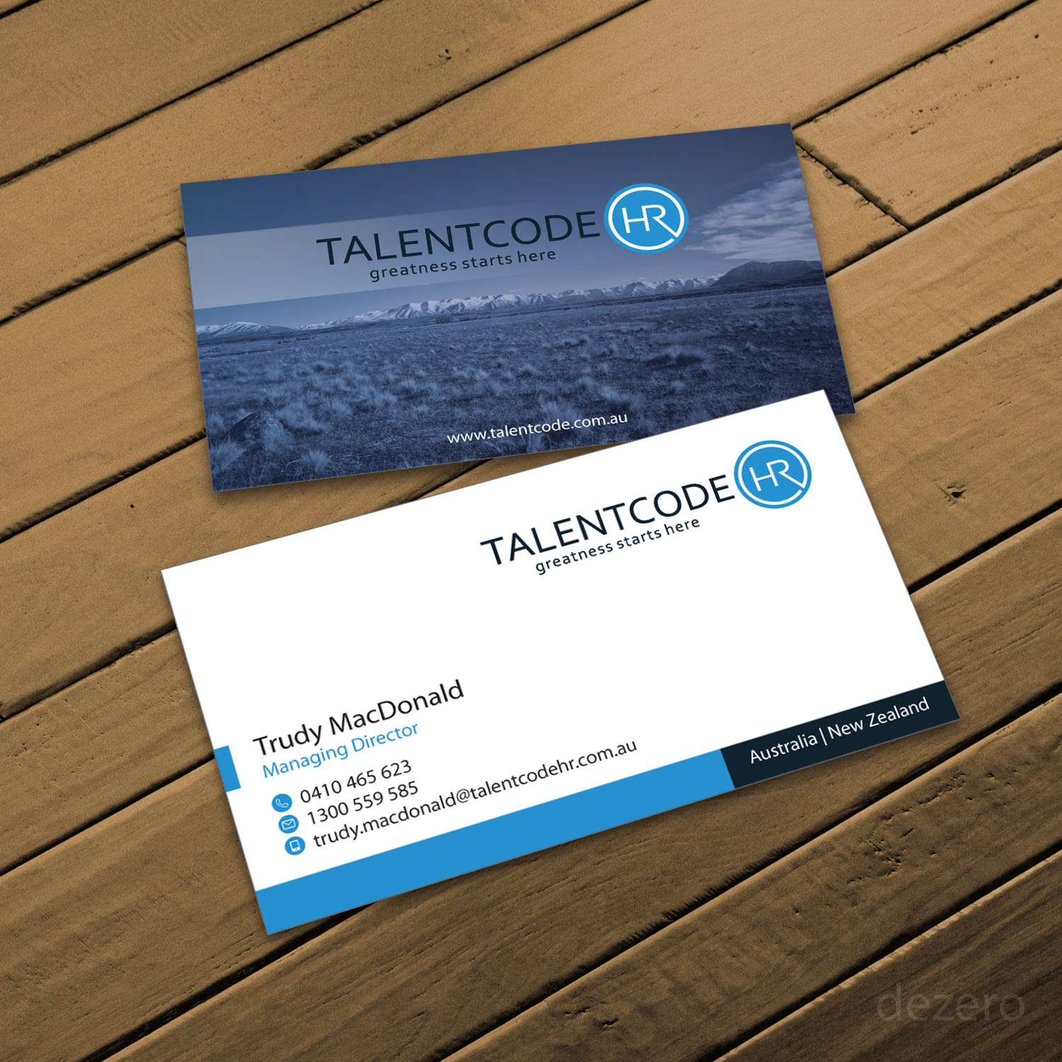 Visitenkarten-Design von Dezero für TalentCode HR | Design #10572595