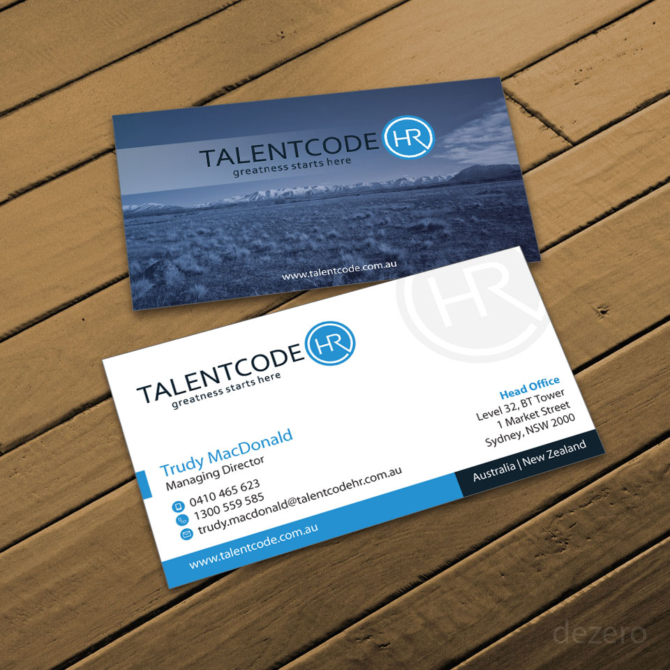 Business Card Design by Dezero for TalentCode HR | Design #10575005